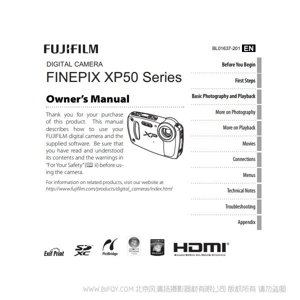 富士 XP50 英文版 series owner's manual series 說明書下載 使用手冊 pdf 免費(fèi) 操作指南 如何使用 快速上手 