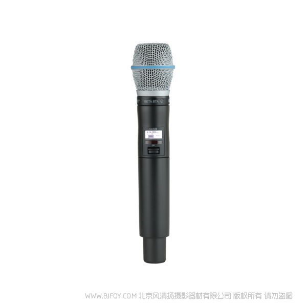 Shure 舒爾 ULXD2/B87A Beta87A話筒配備ULXD2手持式發(fā)射機(jī) ULX-D數(shù)字無線系統(tǒng)之BETA87A手持式無線發(fā)射機(jī)。 